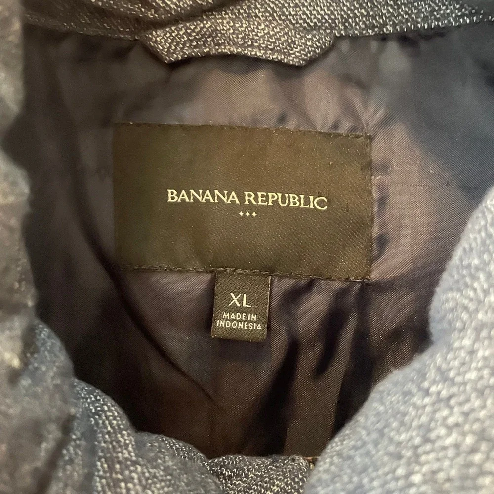 Banana Republic Men's‎ Quilted Heather Blue Vest Size XL
